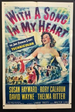 With A Song In My Heart (1952) - Original One Sheet Movie Poster