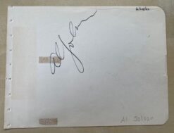 Al Jolson Autograph with Betty Grable