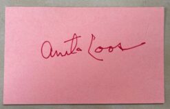 Anita Loos Autograph