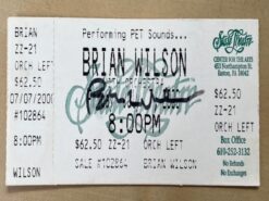 Brian Wilson Autograph / Beach Boys Ticket (2000)