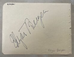 Edgar Bergen Autograph with Jean Woodbury