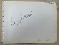 Lyle Talbot Autograph with Jackie Coogan