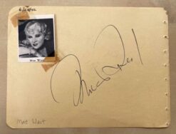 Mae West Autograph with Cobina Wright Jr.
