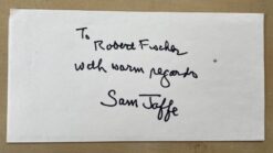 Sam Jaffe Autograph