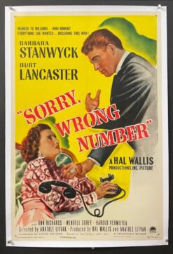 Sorry Wrong Number (1948) - Original One Sheet Movie Poster