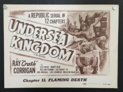 Undersea Kingdom, Chapter 11 Flaming Death (R1950) - Original Title Lobby Card Movie Poster