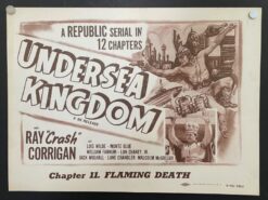 Undersea Kingdom, Chapter 11 Flaming Death (R1950) - Original Title Lobby Card Movie Poster