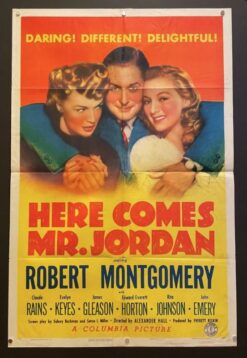 Here Comes Mr. Jordan (1941) - Original One Sheet Movie Poster