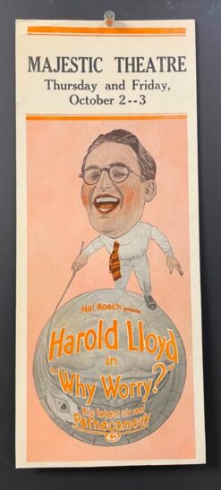 Why Worry (1923) - Original Window Card Movie Poster