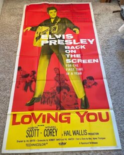 Loving You (R1959) - Original Three Sheet Movie Poster