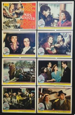 Mrs. Miniver (1942) - Original Lobby Card Set Movie Poster