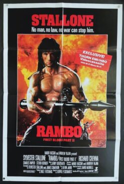 Rambo, First Blood Part 2 (1985) - Original Video One Sheet Movie Poster