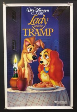 Lady and the Tramp (R1988) - Original One Sheet Disney Movie Poster