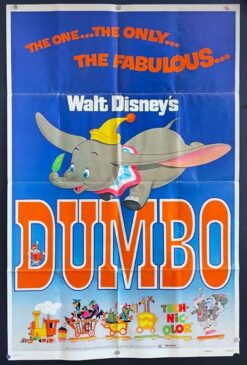 Dumbo (R1972) - Original One Sheet Movie Poster
