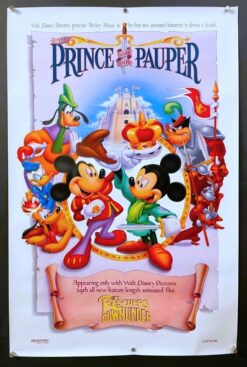 The Prince and the Pauper / The Rescuers Down Under (1990) - Original One Sheet Movie Poster