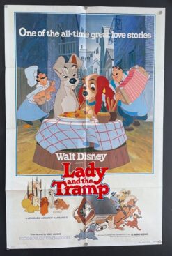 Lady and the Tramp (R1980) - Original One Sheet Movie Poster
