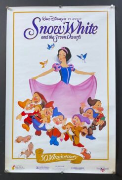 Snow White 50th Anniversary (1987) - Original Disney Movie Poster