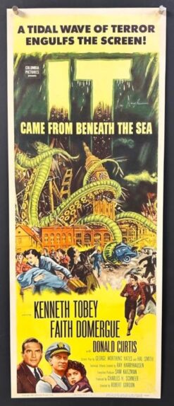 It Came From Beneath the Sea (1955) - Original Autographed Insert Movie Poster