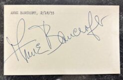 Anne Bancroft Autograph (1955)