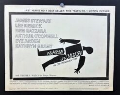 Anatomy Of a Murder (1959) - Original Title Card Movie Poster