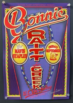 Bonnie Raitt Concert (2012) - Original Concert Poster Autographed by Artist Randy Tuten