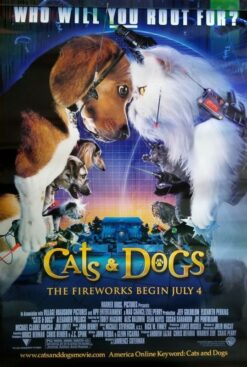 Cats and Dogs (2001) - Original One Sheet Movie Poster