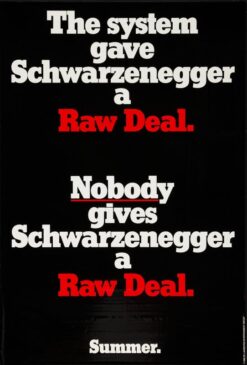 Raw Deal (1986) - Original Advance One Sheet Movie Poster