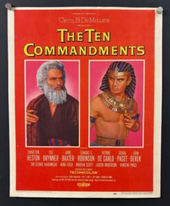 The Ten Commandments (1956) - Original Window Card Movie Poster