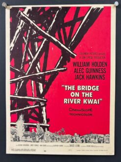 The Bridge On the River Kwai (1958) - Original Window Card Movie Poster