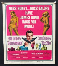 Dr. No / Goldfinger (1966) - Original Window Card Movie Poster