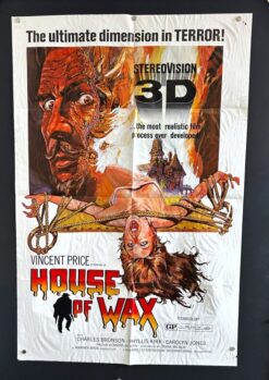 House Of Wax 3D (R1971) - Original One Sheet Movie Poster