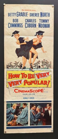 How To Be Very, Very Popular (1955) - Original Insert Movie Poster