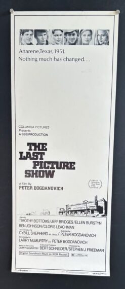 The Last Pictures Show (1971) - Original Insert Movie Poster