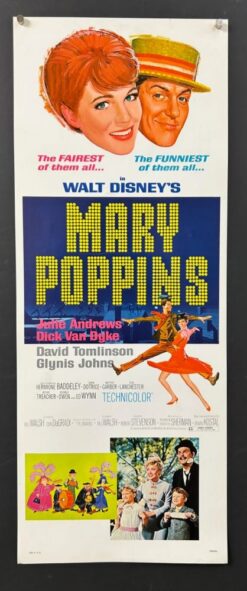 Mary Poppins (R1980) - Original Insert Movie Poster