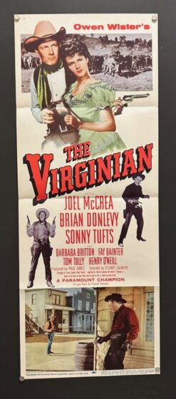 The Virginian (R1956) - Original Insert Movie Poster