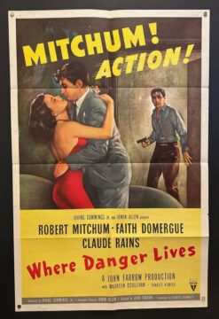 Where Danger Lives (1950) - Original One Sheet Movie Poster