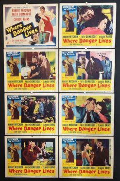 Where Danger Lives (1950) - Original Lobby Card Set Movie Poster