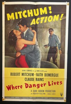 Where Danger Lives (1950) - Original One Sheet Movie Poster