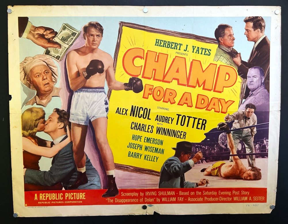 Champ For A Day (1953) - Original Half Sheet Movie Poster