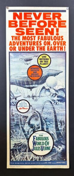 The Fabulous World Of Jules Verne (1961) - Original Insert Movie Poster The Fabulous World Of Jules Verne (1961) - Original Insert Movie Poster