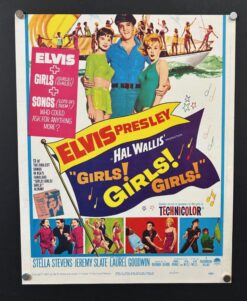 Girls, Girls, Girls (1962) - Original Window Card Movie Poster