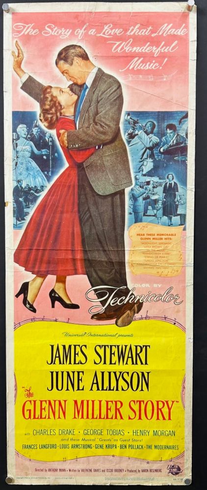 Glenn Miller Story (1954) - Original Insert Movie Poster