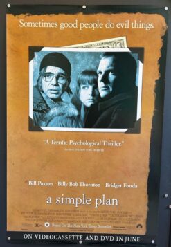 A Simple Plan (1998) - Original Video One Sheet Movie Poster A Simple Plan (1998) - Original Video One Sheet Movie Poster