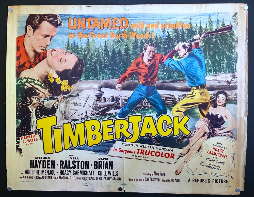 Timberjack (1955) - Original Half Sheet Movie Poster