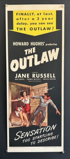 The Outlaw (R1950) - Original Insert Movie Poster