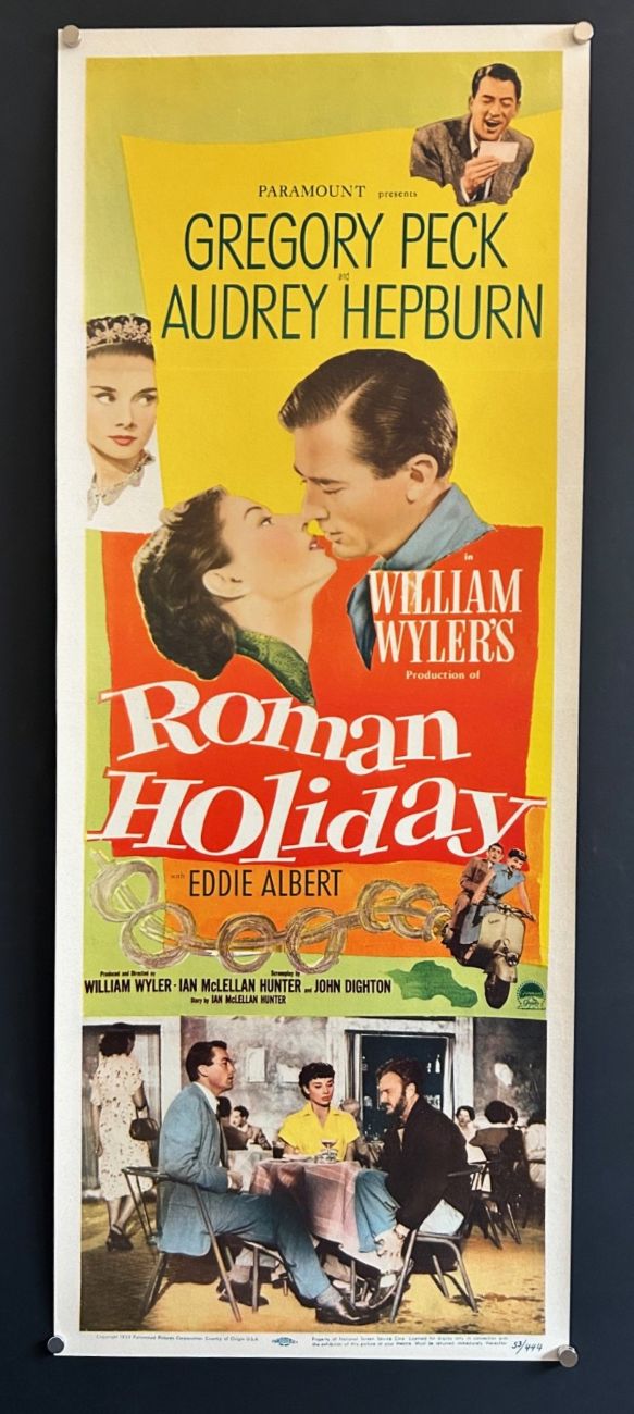 Roman Holiday (1953) - Original Insert Movie Poster