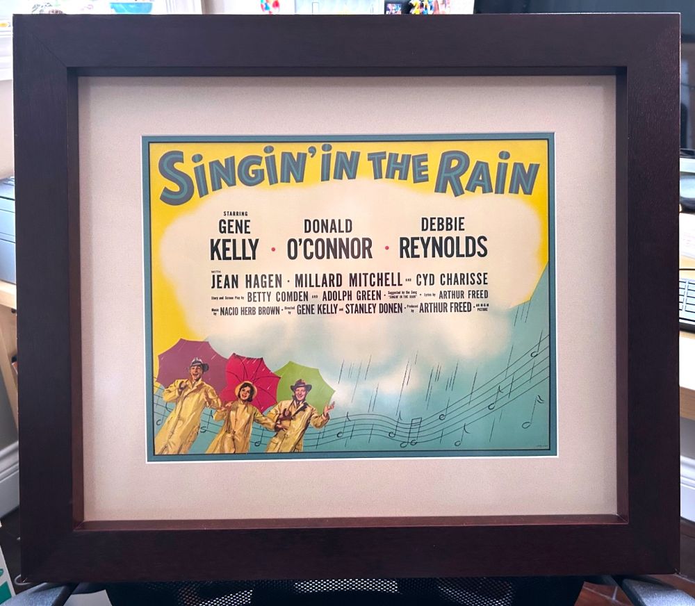 Singin' In the Rain (1952) - Framed Original Deluxe Title Card Movie Poster