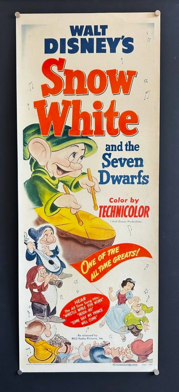 Snow White (R1951) - Original Insert Movie Poster