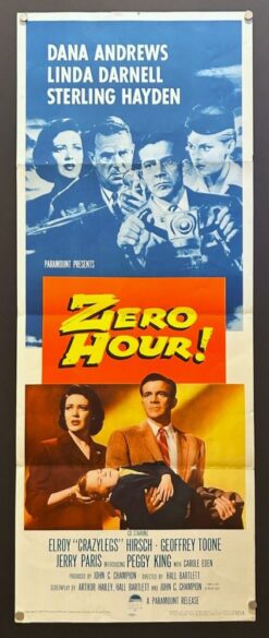 Zero Hour (1957) - Original Insert Movie Poster