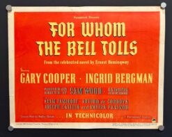 For Whom the Bell Tolls (1943) - Original Title Lobby Card Movie Poster